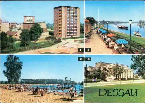 Dessau-Dessau-Roßlau Am Roten Stern, Strandbad Adria, HO-Gaststätte  1971