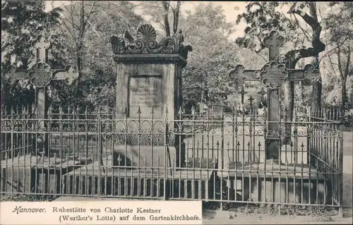 Hannover Ruhestätte von Charlotte Kestner auf dem Gartenkirchhofe 1914