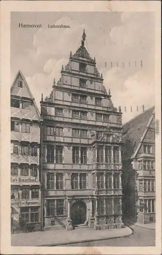 Ansichtskarte Hannover Leibnizhaus 1917 