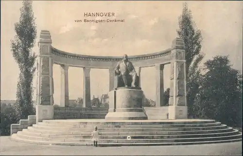 Ansichtskarte Hannover von Bennigsen-Denkmal 1914