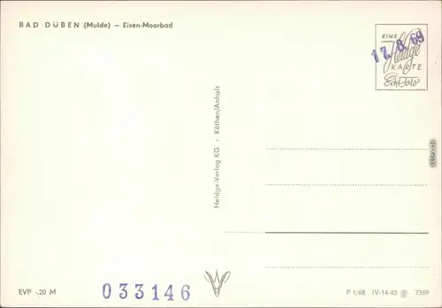 Ansichtskarte Bad Düben Heilbad (Eisen-Moorbad) 1968