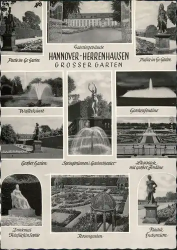 Herrenhausen-Hannover Großer Garten, Galeriegebäude, Wasserkunst,    1965