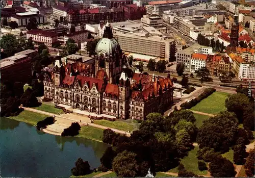 Ansichtskarte Hannover Neues Rathaus - Luftbild 1979
