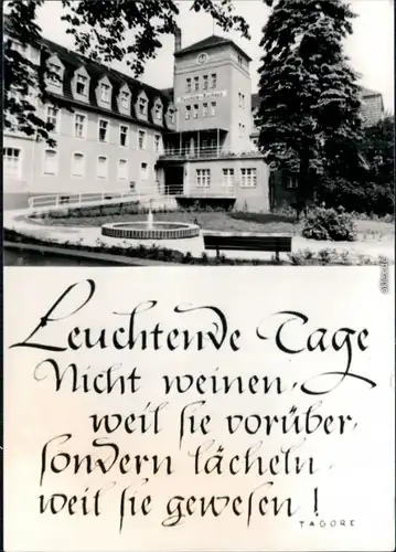 Ansichtskarte Bad Wilsnack Puschkin-Kurhaus, Leuchtende Tage 1981