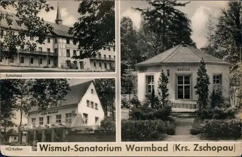 Ansichtskarte Warmbad-Wolkenstein Wismut-Sanatorium 1959