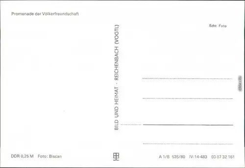 Ansichtskarte Magdeburg Promenade der Völkerfreundschaft 1980