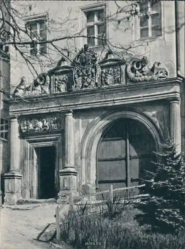 Ansichtskarte Pretzsch-Bad Schmiedeberg Schloß Pretzsch: Eingangstor 1973