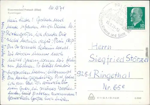 Ansichtskarte Pretzsch-Bad Schmiedeberg Kuranlagen 1969