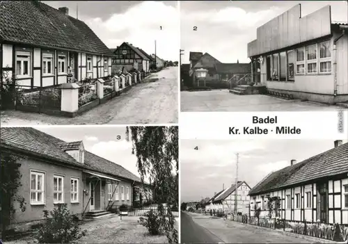 Badel-Kalbe (Milde) Dorfstraße, Kaufhalle, Landambulatorium 1981