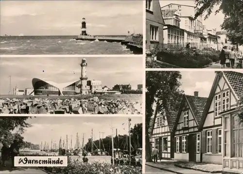 Warnemünde-Rostock Mole, Gaststätte Teepott und  Straße in Warnemünde 1975