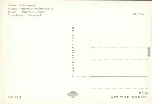 Usedom Zinnowitz - Badestrand, Koserow - Ufermauer am Streckelberg, Zempin 1976