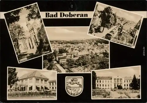 Bad Doberan Münster, Überblick, Goethestraße mit Molly, HO-Kaufhaus,  1964