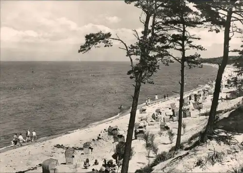 Ansichtskarte Lubmin Strand mit Strandkörben 1974