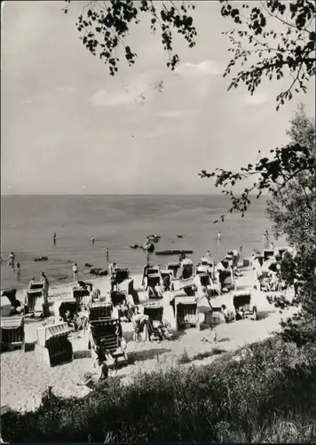 Ansichtskarte Lubmin Strand mit Strandkörben 1976