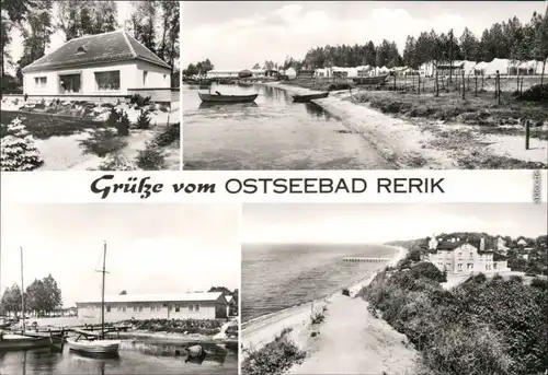 Ansichtskarte Rerik Haus, Hafen, Strand 1978