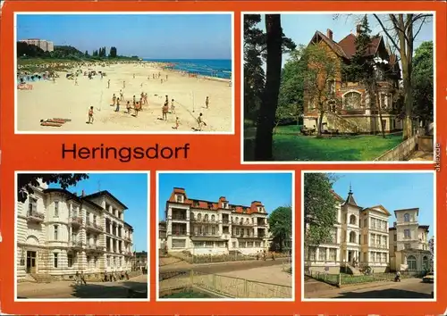 Heringsdorf Usedom Strand, FDGB-Erholungsheime "Marchlewski" g1985