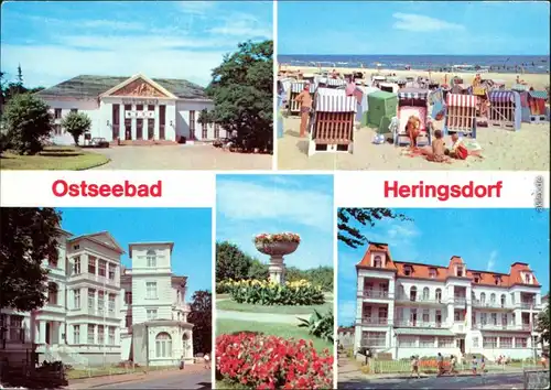 Heringsdorf Usedom Kulturhaus, Strand, FDGB-Erholungsheim  1977