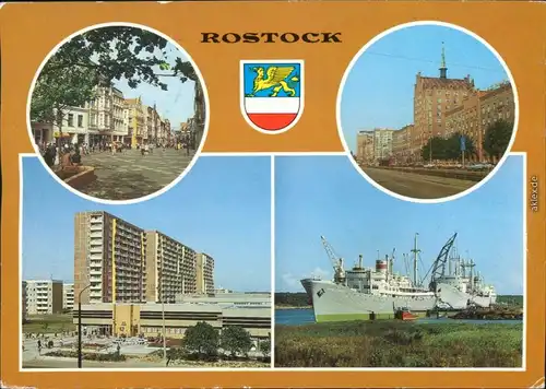 Rostock Rostock-Evershagen, Berthold Brecht Straße Traditionsschiff g1988