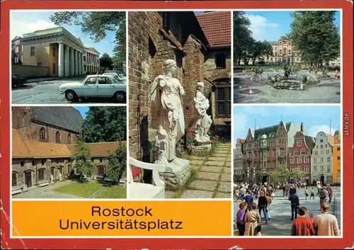 Ansichtskarte Ansichtskarte Rostock Universitätsplatz g1986