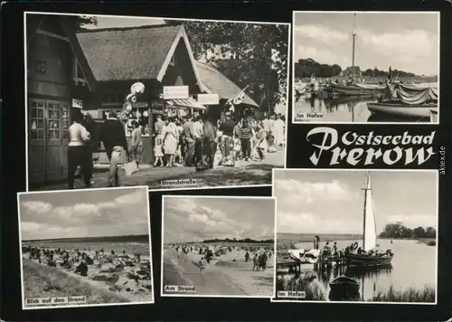Ansichtskarte Prerow Strandstraße, Strand, Hafen 1966
