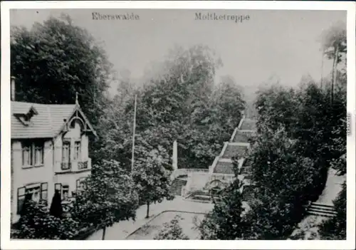 Archivabzug von 1962 einer Ansichtskarte Eberswalde Moltketreppe 1962