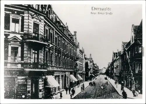 Fotoabzug von 1962 einer Ansichtskarte Eberswalde Neue Kreuzstraße