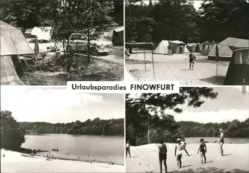 Finowfurt Schorfheide bis 1929 Schöpfurth Zeltplatz mit Strand,  Gäste 1982