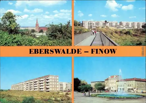 Finow Eberswalde Neubauten im Leibnitzviertel Platz der Freundschaft g1981