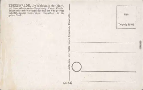 Ansichtskarte Eberswalde Am Weidendamm 1955