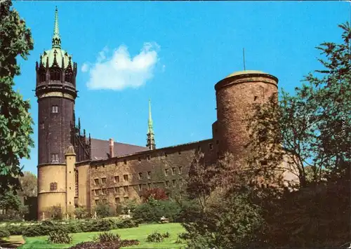 Ansichtskarte Lutherstadt Wittenberg Schloss und Schloßkirche 1980