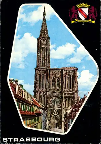 Ansichtskarte Straßburg Strasbourg Münster 1974