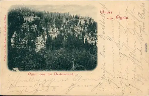 Oybin Berg Oybin mit Berggasthof Oybin und Burg/Klosterruine 1898