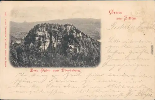 Oybin Berg Oybin mit Berggasthof Oybin und Burg/Klosterruine 1897