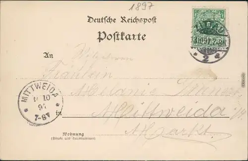 Oybin Berg Oybin mit Berggasthof Oybin und Burg/Klosterruine 1897