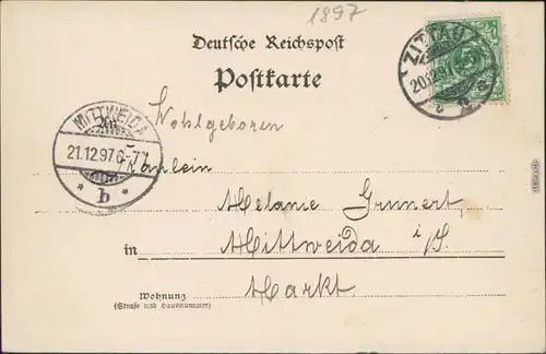 Oybin Berg Oybin mit Berggasthof Oybin und Burg/Klosterruine 1897