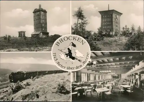 Ilsenburg (Harz) Wetterwarte (Brocken) mit Innenansicht und Brockenbahn 1958