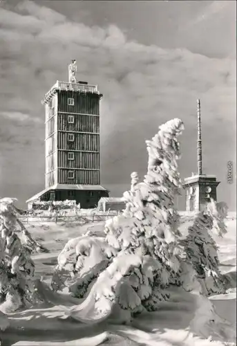 Ansichtskarte Ansichtskarte Ilsenburg/Harz Wetterwarte Brocken im Winter 1979