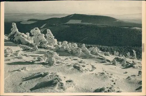 Ansichtskarte Ilsenburg (Harz) Auf der Brockenkuppe im Winter 1956