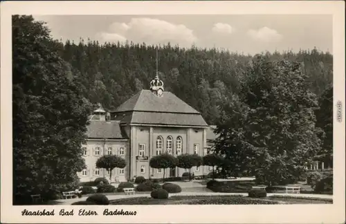 Ansichtskarte Bad Elster Badehaus 1954