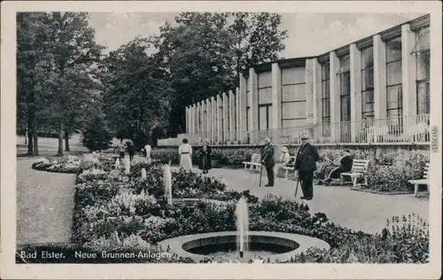 Ansichtskarte Bad Elster Parkanlagen/Kurpark - Neue Brunnen-Anlage 1954
