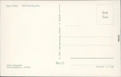 Ansichtskarte Bad Elster HO-Café Waldquelle 1959