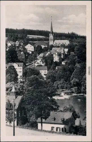 Ansichtskarte Bad Elster Blick über den Ort 1954