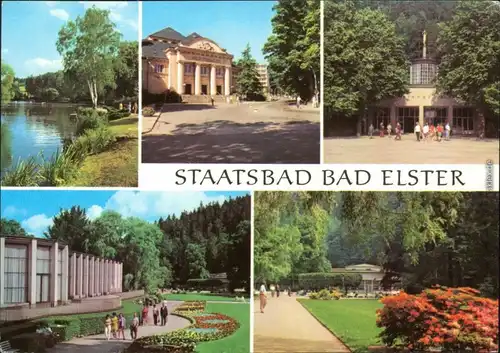 Bad Elster Gondelteich, Kurtheater, Marienquelle, Wandelhalle, HO-Badecafé g1981