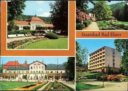 Bad Elster Badehaus  HO-Badecafé, badeplatz, Klinik f Kreislaufkrankheiten 1984