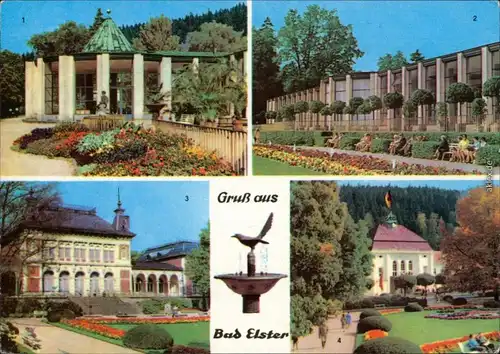 Ansichtskarte Bad Elster Moritzquelle, Wandelhalle, Kurhaus, Badehaus 1969