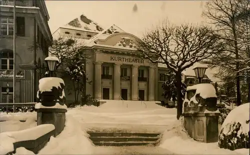 Ansichtskarte Bad Elster Kurtheater im Winter 1964