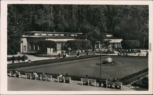 Ansichtskarte Bad Elster Badecafé mit Badeplatz 1953