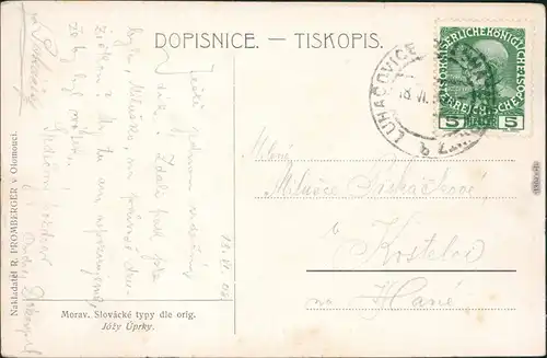 Ansichtskarte  Joža Uprka - Parite z Jizdy králu 1908