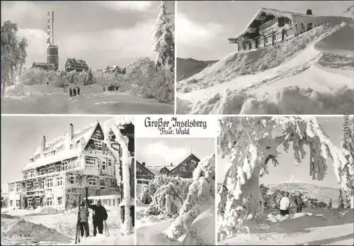 Brotterode Großer Inselberg - Wetterwarte, Bergbaude im Winter 1983