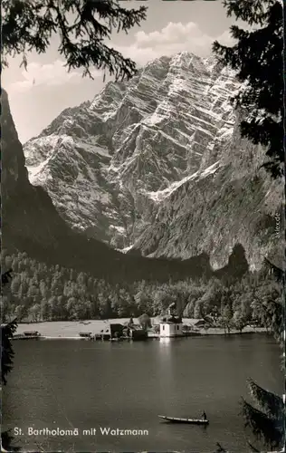 St. Bartholomä-Schönau am Königssee Watzmann mit See im Vordergrund 1967